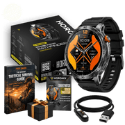 Horonix Pathfinder Ultra Smartwatch – rugged tactical watch for men in black