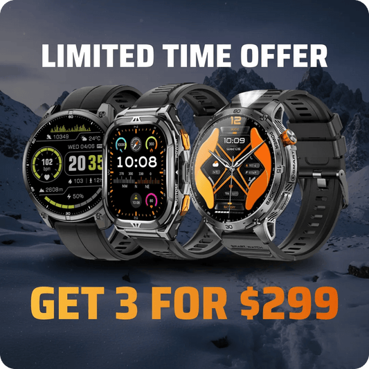Horonix Triple Bundle – set of 3 rugged smartwatches for men outdoor tactical watch deal